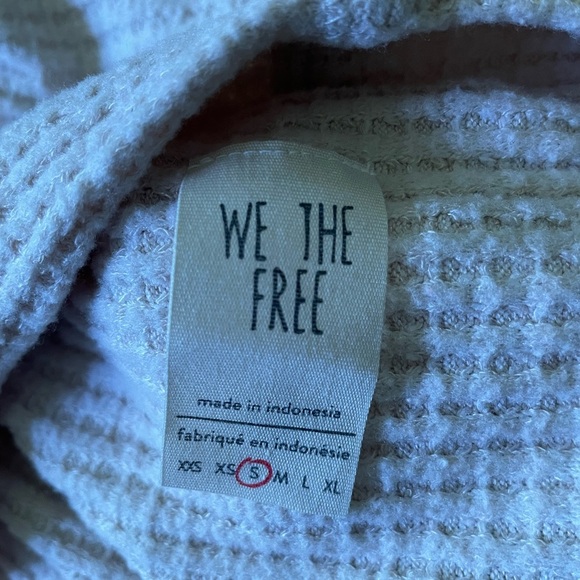 We the Free Ivory Turtleneck Slouch Long Ottoman Sweater Sz Small S - Picture 3 of 15